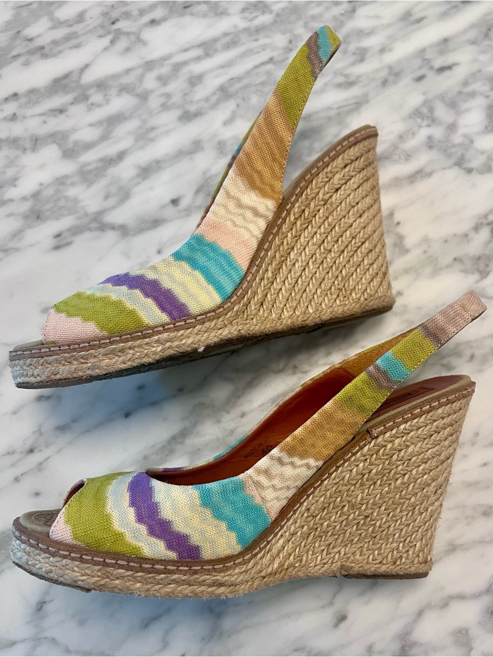 Missoni Peeptoe Wedge Sandal